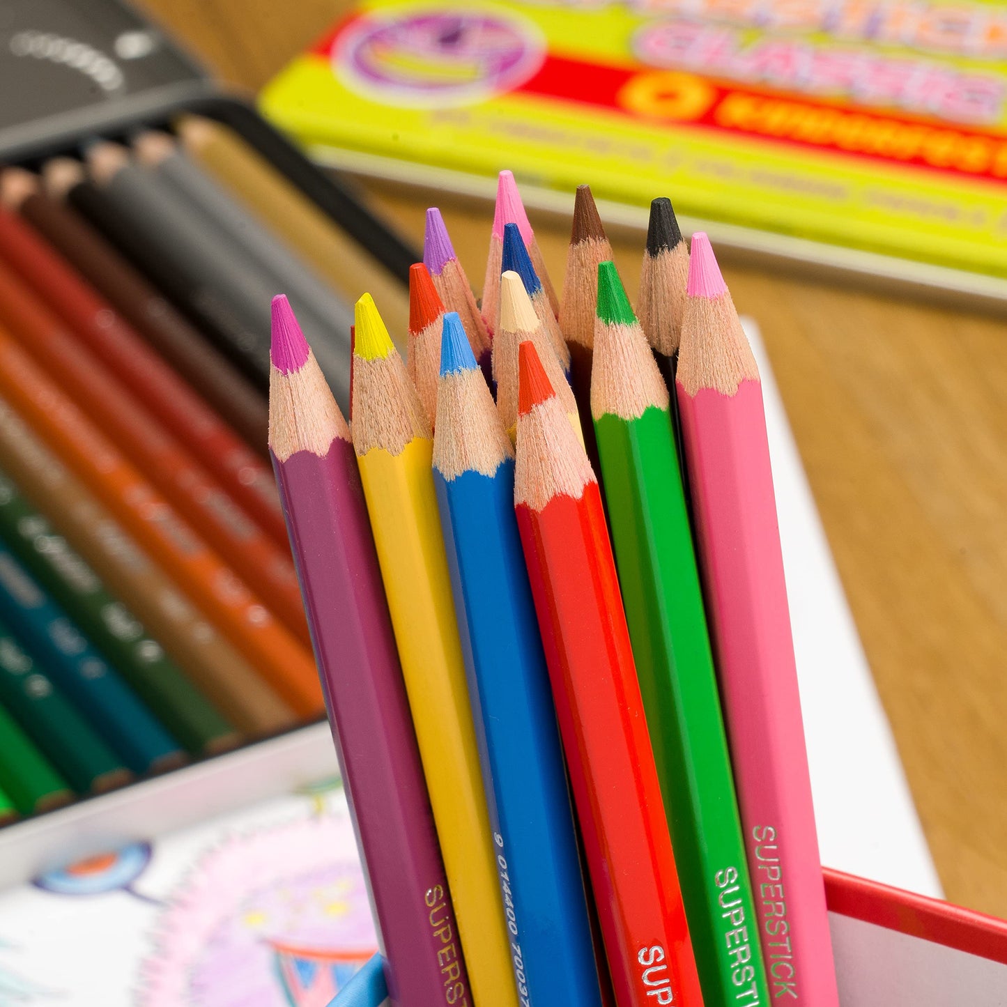 JOLLY Supersticks colored pencils Children's party | Break-resistant & non-toxic colored pencils | Made in Austria | 24 pencils
