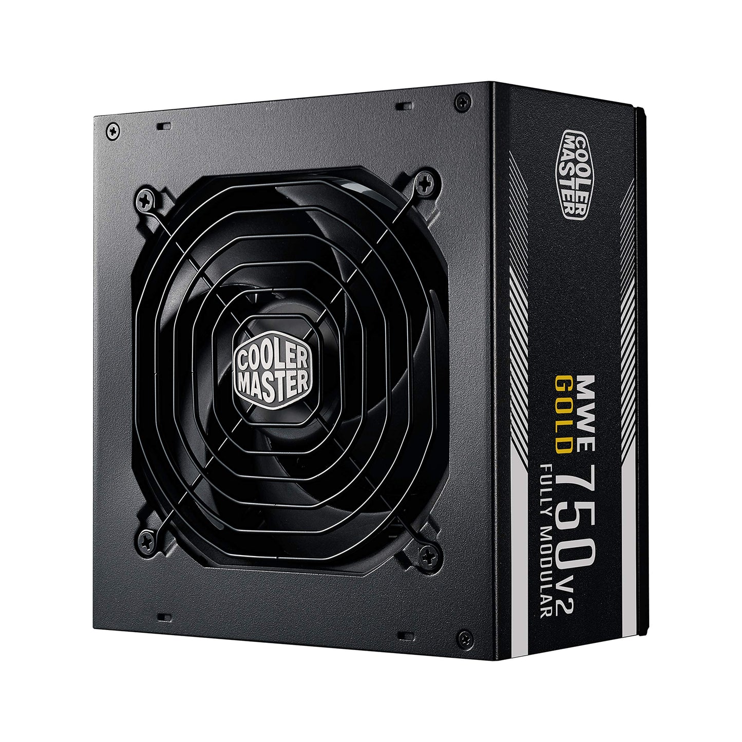 Cooler Master MWE 750 Gold V2, Modular PC Power Supply (EU Plug), 80 Plus Gold, 750 Watt PSU with Flat Cables, 120mm HDB Fan, Temperature Threshold 50°C