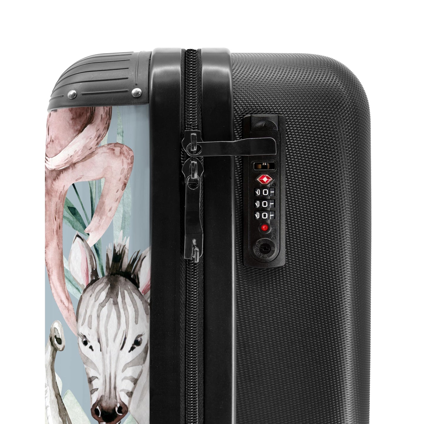 NoBoringSuitcases.com® Children's Suitcase Hardshell Small Roller Hand Luggage Gift - Watercolor - Animal Design - Small 55x40x20 Trolley Case