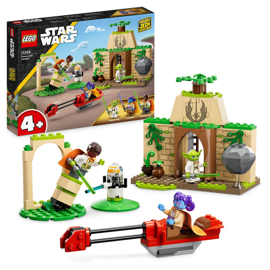 LEGO Star Wars Tenoo Jedi Temple, playset for beginners featuring minifigures LYS Solay & Star Wars Ahsoka's Clone Trooper of the 332nd Company.