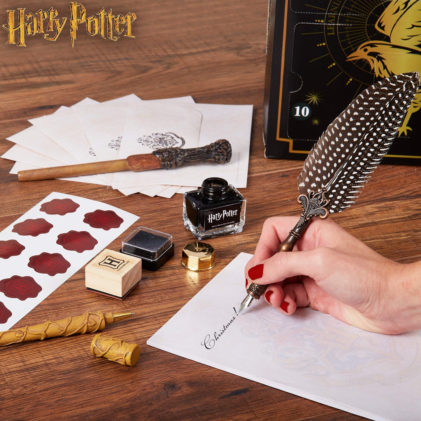 Harry Potter Advent Calendar 2025 Children, countdown calendar with 24 surprises, jewelry, hair accessories for girls, stationery set, gift idea (Black cube)