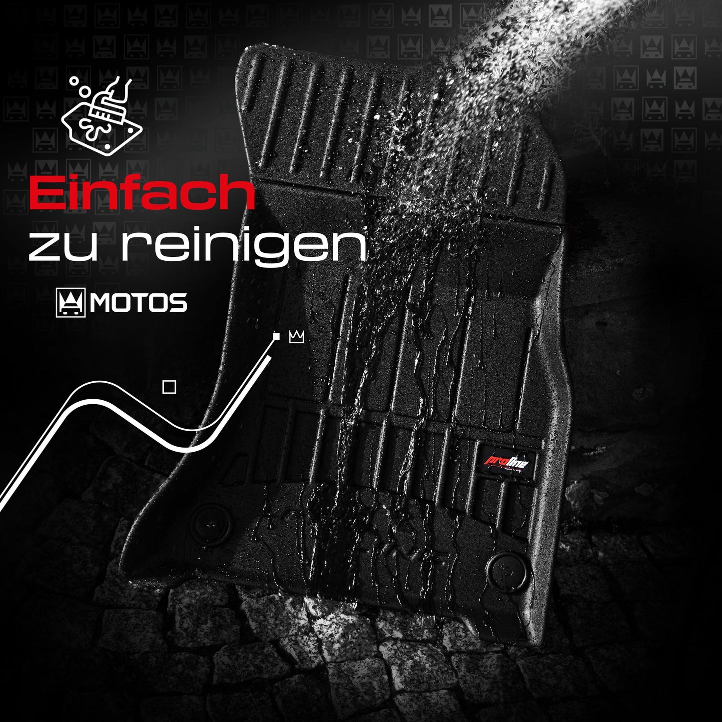 SMK rubber mats car floor mats set suitable for Mercedes-Benz GLB X247 from 2019. Experience a new standard of travel with non-slip car floor mats - multi-year car carpets for all roads.