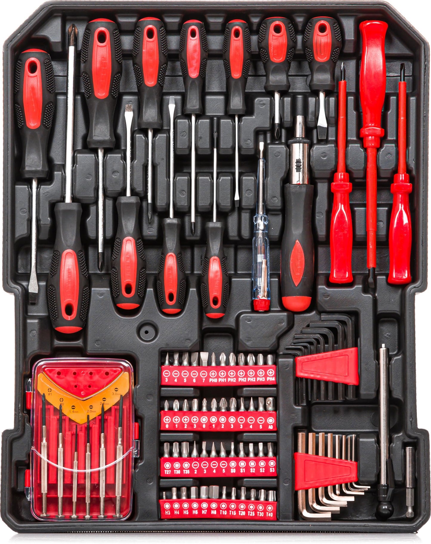 Kanwod KTOTC-1054 tool kit filled with 1000 pieces | Tool trolley set for DIY enthusiasts and master craftsmen | for workshop and household | includes wrenches, hammer, and more.