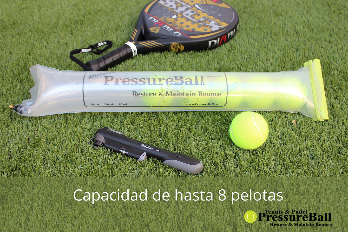 Pressureball - Preserves and revitalizes tennis balls - suitable for up to 8 balls.