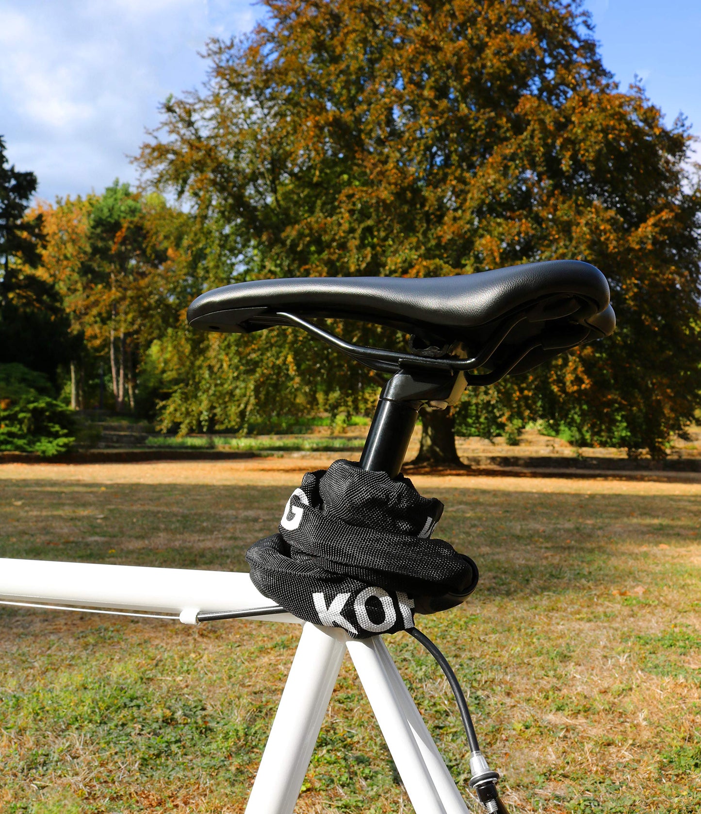 KOHLBURG very long bike lock combination lock 115cm & 6mm strong steel - bike lock with code - chain lock with number combination for bike E-bike & e scooter - code bike lock