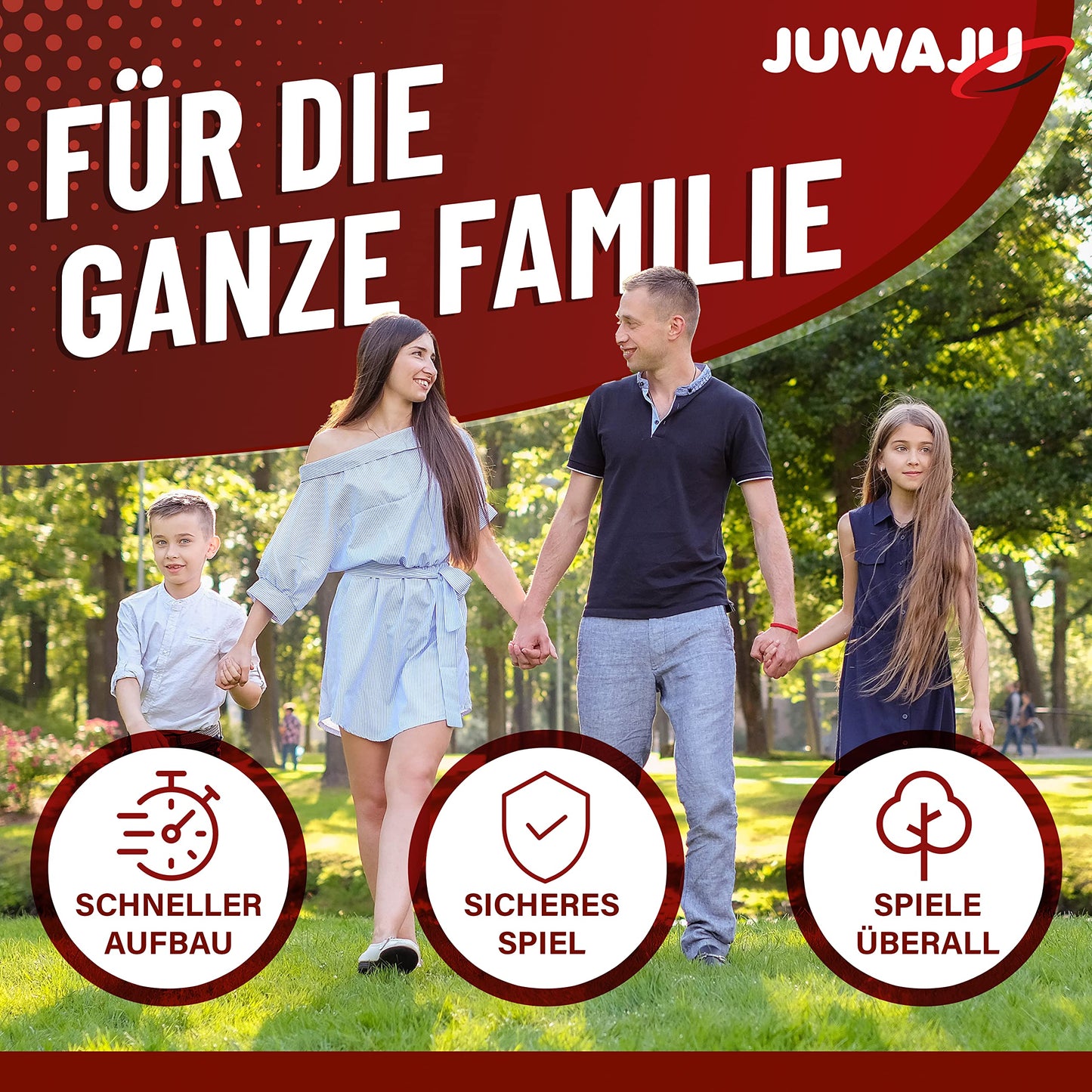 JUWAJU Ring Toss Game, Fun for All, Indoor/Outdoor, Dartboard, Ring toss, Ages 3+, Great for Garden Parties, Kids' Birthdays, 30cm Large, 0.95kg Heavy.