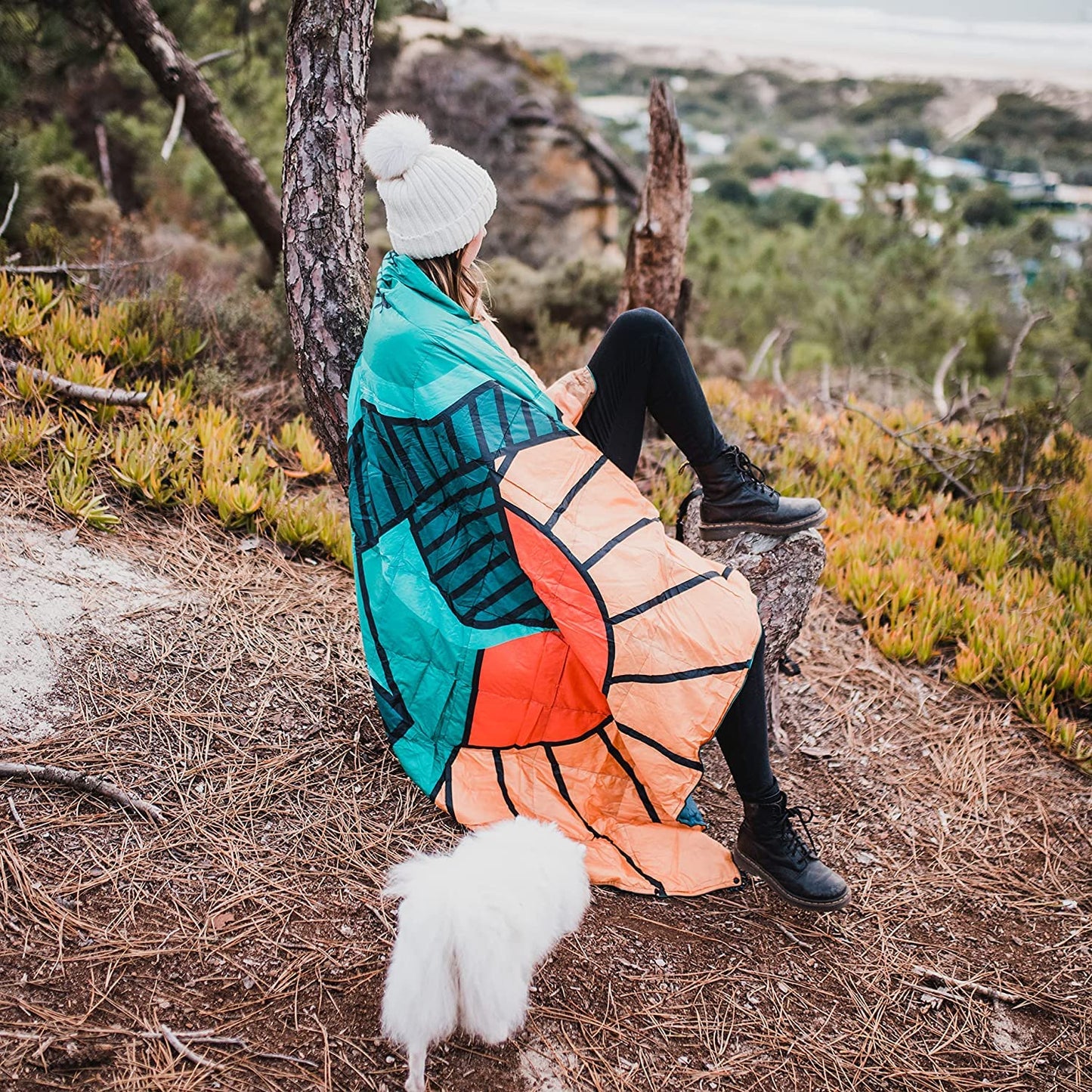 4Monster Outdoor Down Blanket Ultralight for Camping, Compact Travel Blanket Bedspread Warm Soft for Outdoor Indoor Travel Christmas