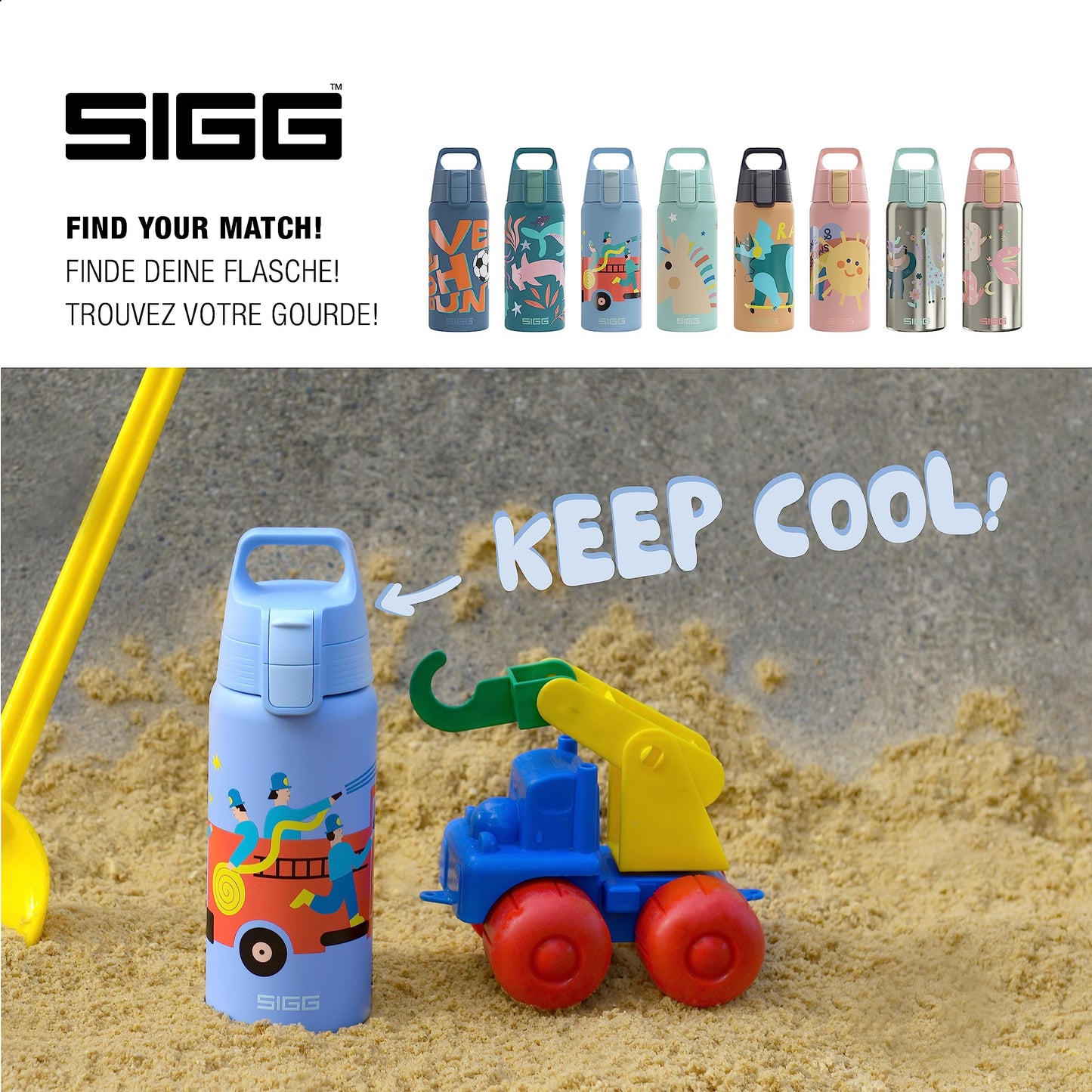 SIGG - Insulated kids water bottle - Shield Therm One Whale Friend - Suitable for carbonated drinks - Leak proof - Dishwasher safe - BPA free - 90% recycled stainless steel - Brushed & Blue with whale - 0.5L