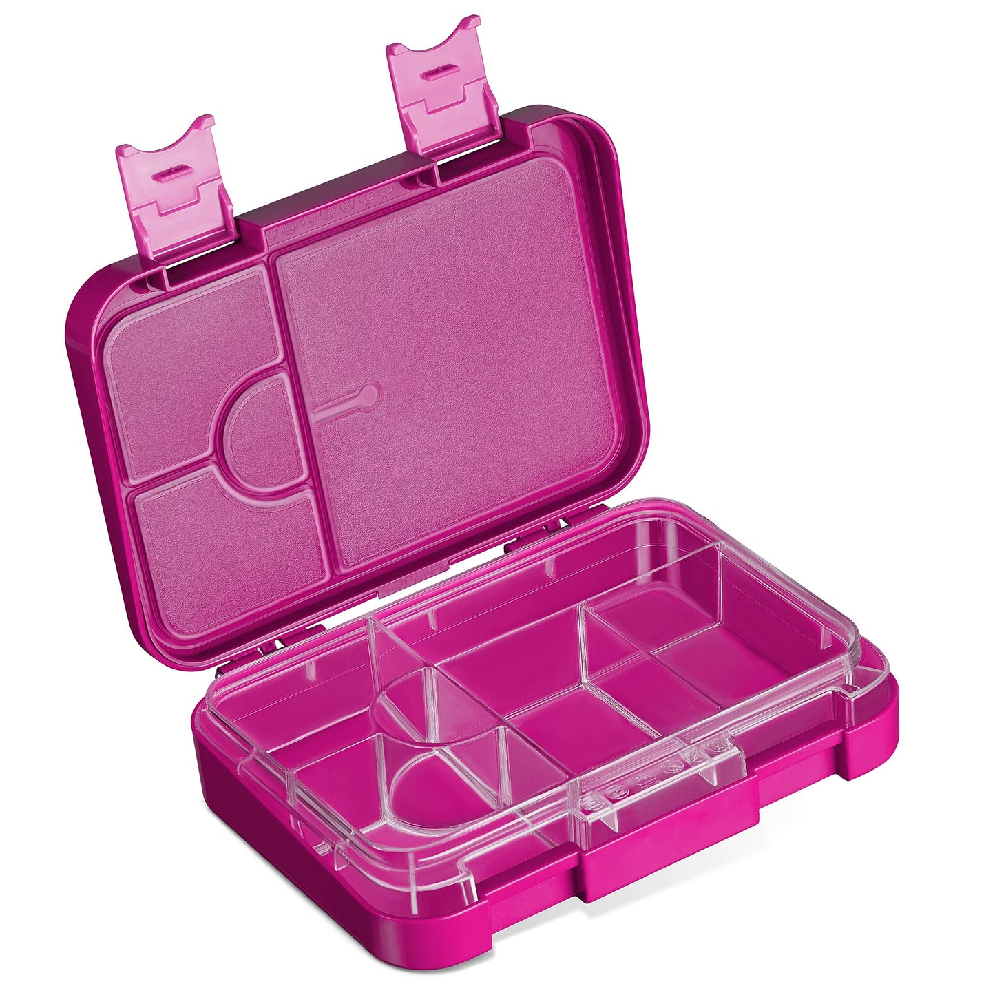My Vesperbox - Len - Bento Box Kids - Lunchbox with 4+2 compartments - extremely durable - sandwich box - perfect for kindergarten and school (Purple Rainbow)