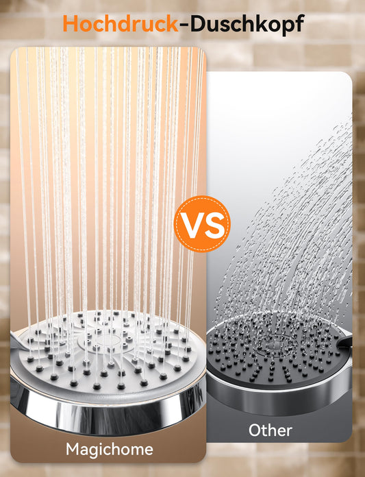 Magichome shower head with hose 59" high pressure shower head 5 spray settings handheld shower head water saving large water-saving shower head