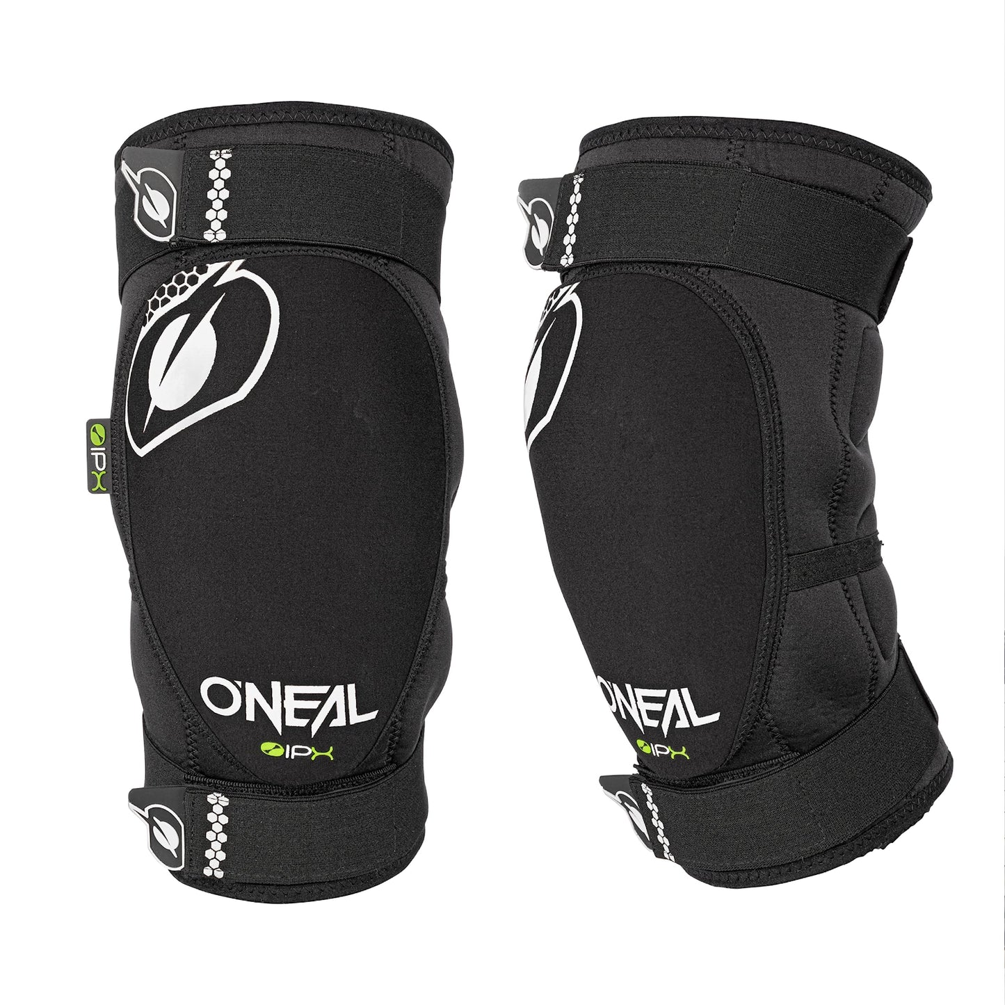 O'NEAL | Knee Protector | BMX Mountain Bike Downhill | IPX® impact protection made of polyurethane, Lightweight Design, Abrasion-resistant material | Dirt Knee Guard | Adult | Black White | Size S
