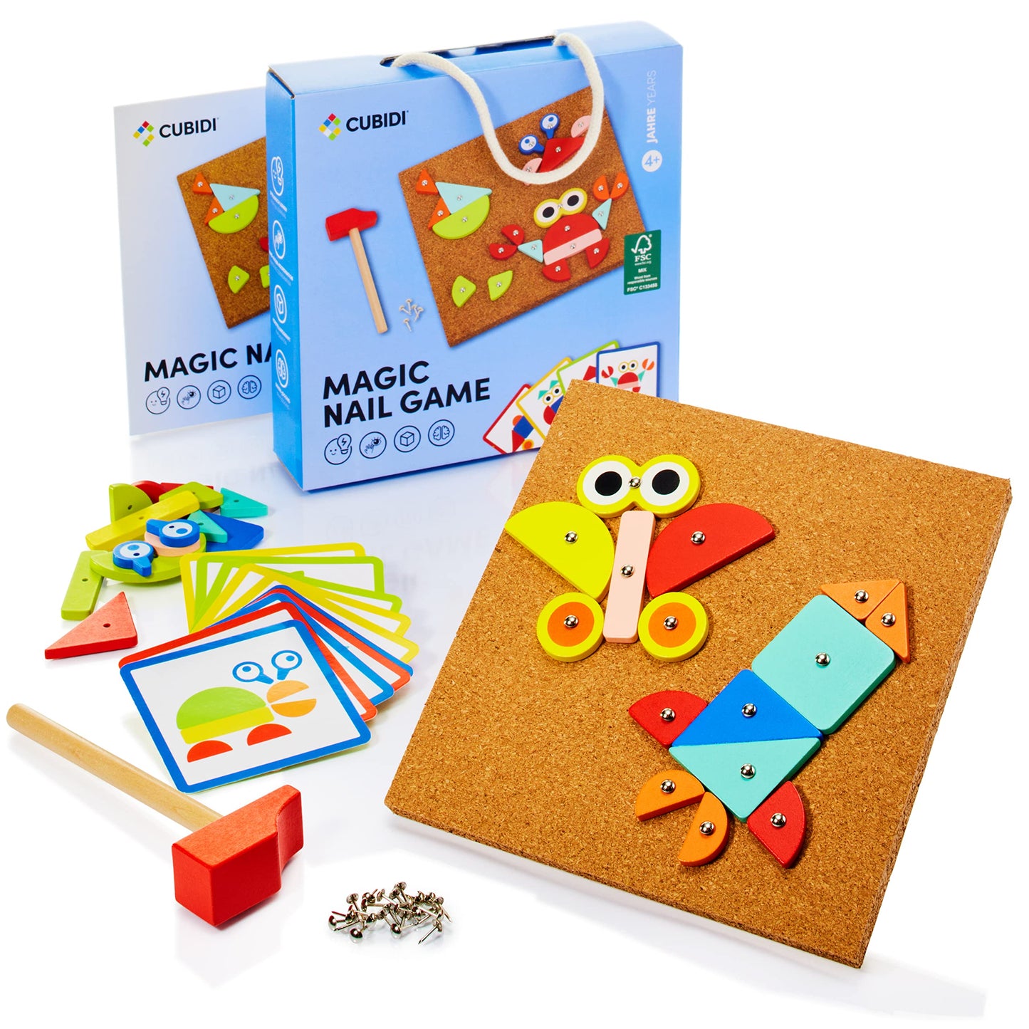 CUBIDI® Hammering game for children aged 3 years and up - hammering game for children's toys aged 3 years and up to promote imagination & motor skills in boys and girls.