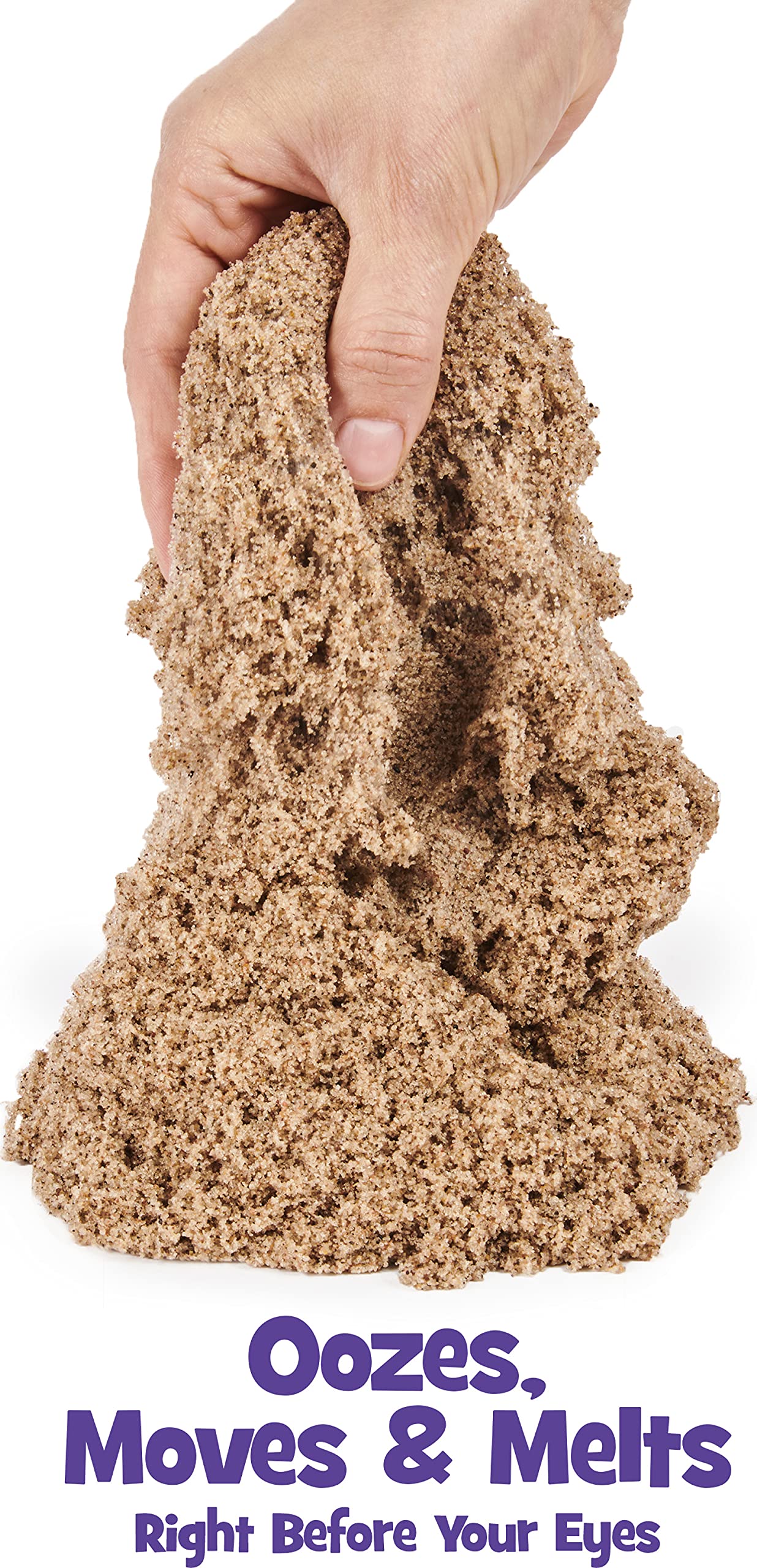 Kinetic Sand Construction Kit with 907 g Kinetic Sand & 907 g Bag of magical Indoor Play Sand natural brown