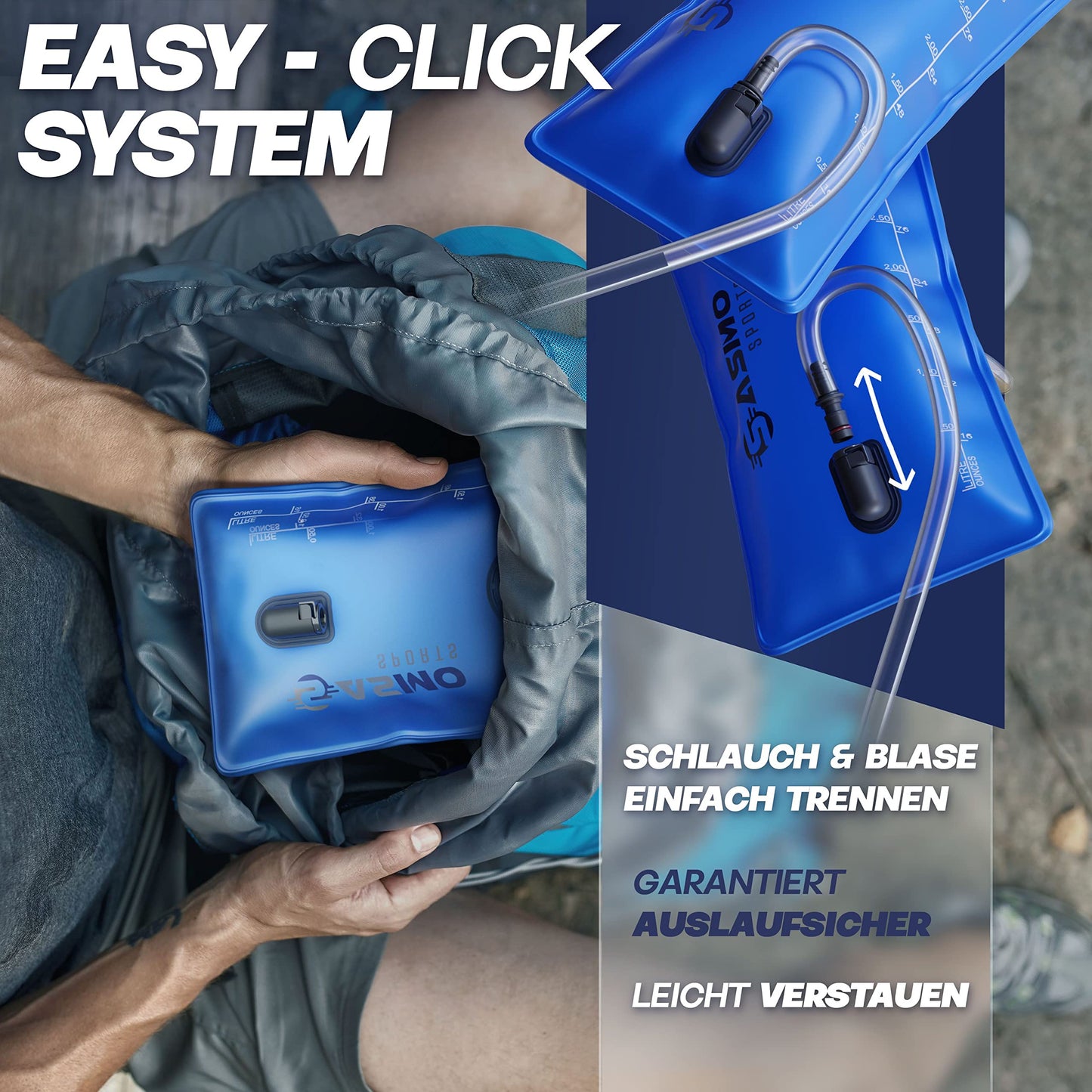 SASMO® hydration bladder 2l | with insulated drinking tube