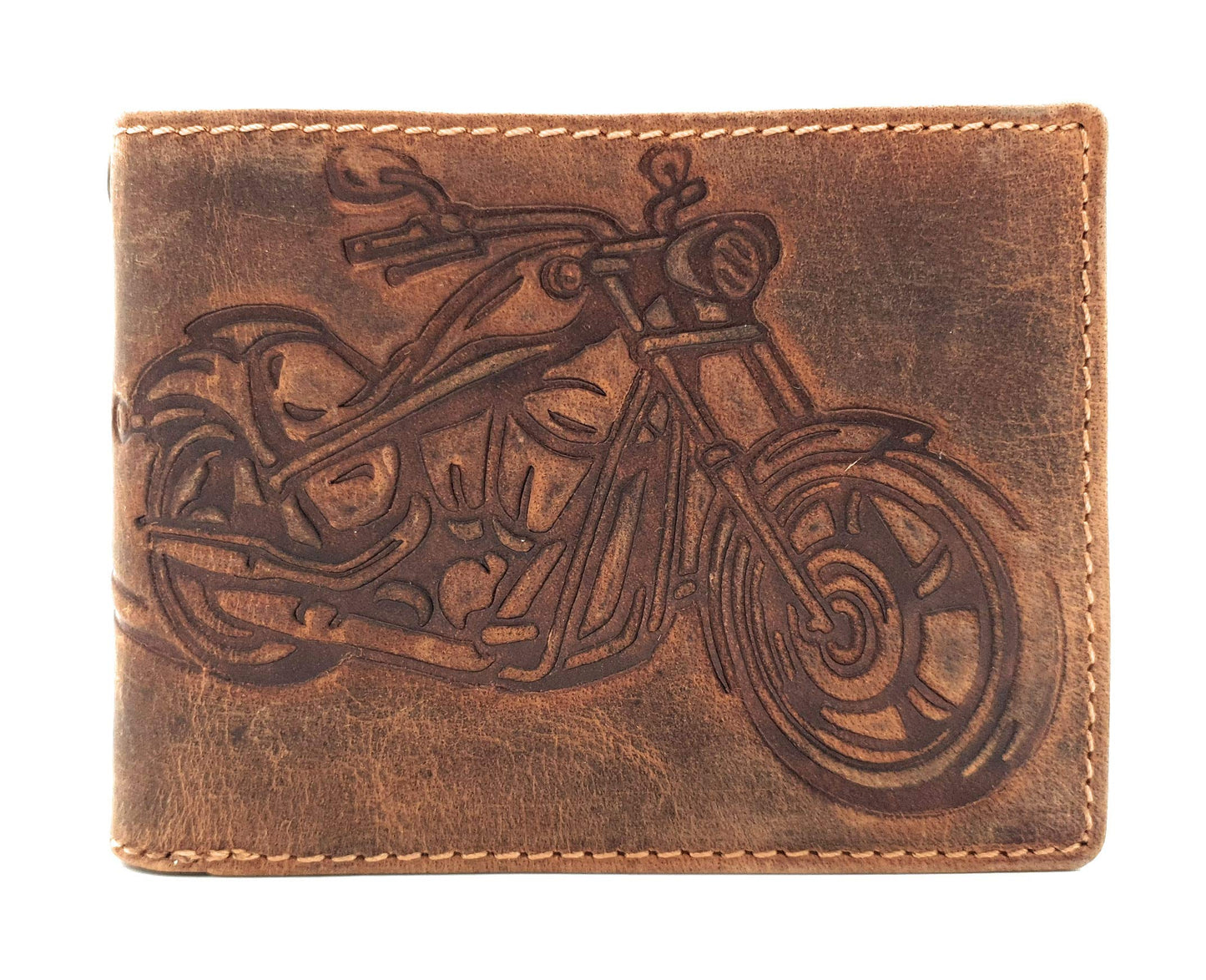Jockey Club genuine leather biker wallet in genuine leather wallet with 50cm chain & RFID protection.