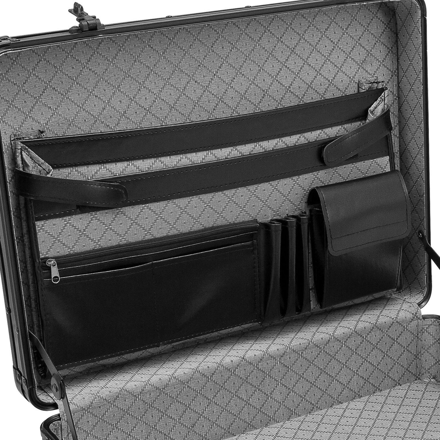 anndora aluminum briefcase black attaché case with combination lock