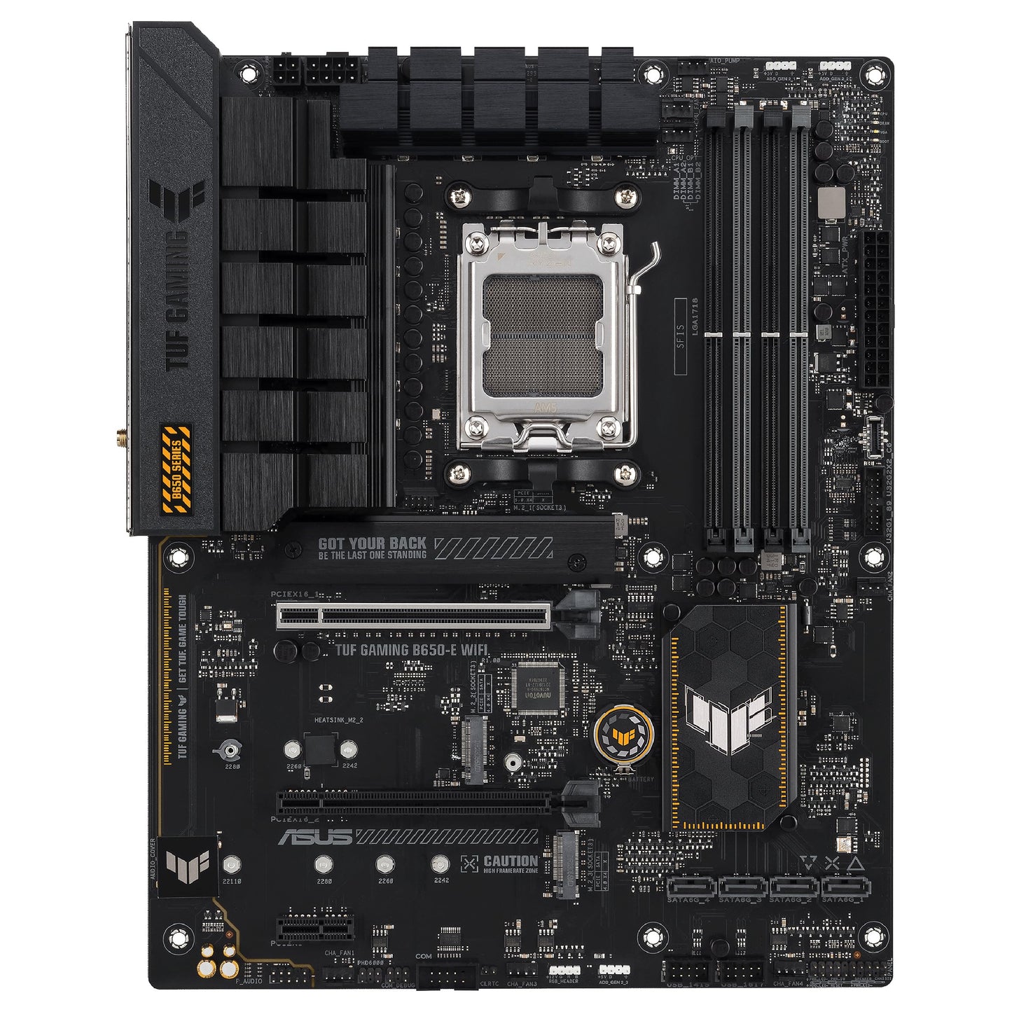 ASUS TUF Gaming B650-E WiFi Motherboard Socket AMD AM5 (Ryzen 7000, ATX, PCIe 5.0, DDR5 memory, WiFi 6E, USB 3.2 Gen 2x2 Type-C, Aura Sync)