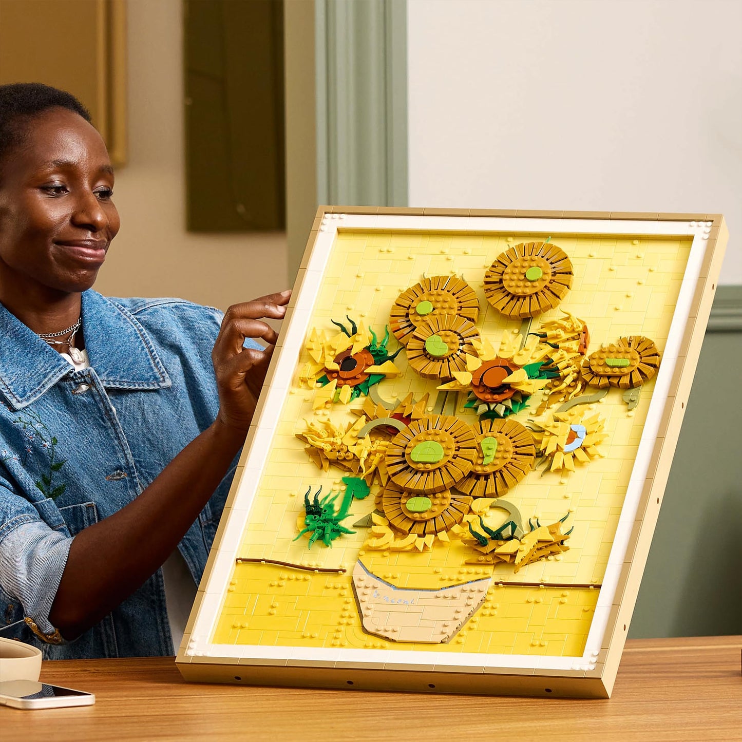 LEGO Art Vincent Van Gogh - Sunflowers - 3D flower painting with movable petals - Decor for living room or office - Building kit for adults - Creative gift idea for men & women 31215