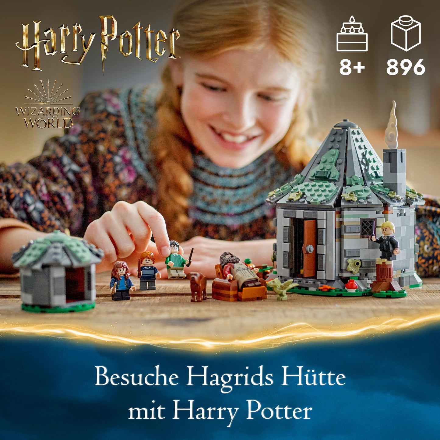 LEGO Harry Potter Hogwarts Castle with grounds & Harry Potter Hagrid's Hut: An Unexpected Visit Set.
