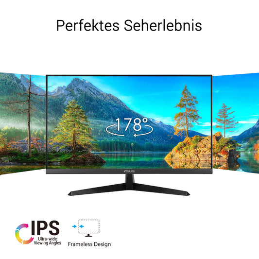 ASUS Eye Care VY279HGR - 27 inch Full HD Monitor - 120 Hz, 1ms MPRT, AdaptiveSync, GameFast Input - IPS Panel, Vesa 100x100, 16:9, 1920x1080, HDMI, D-Sub