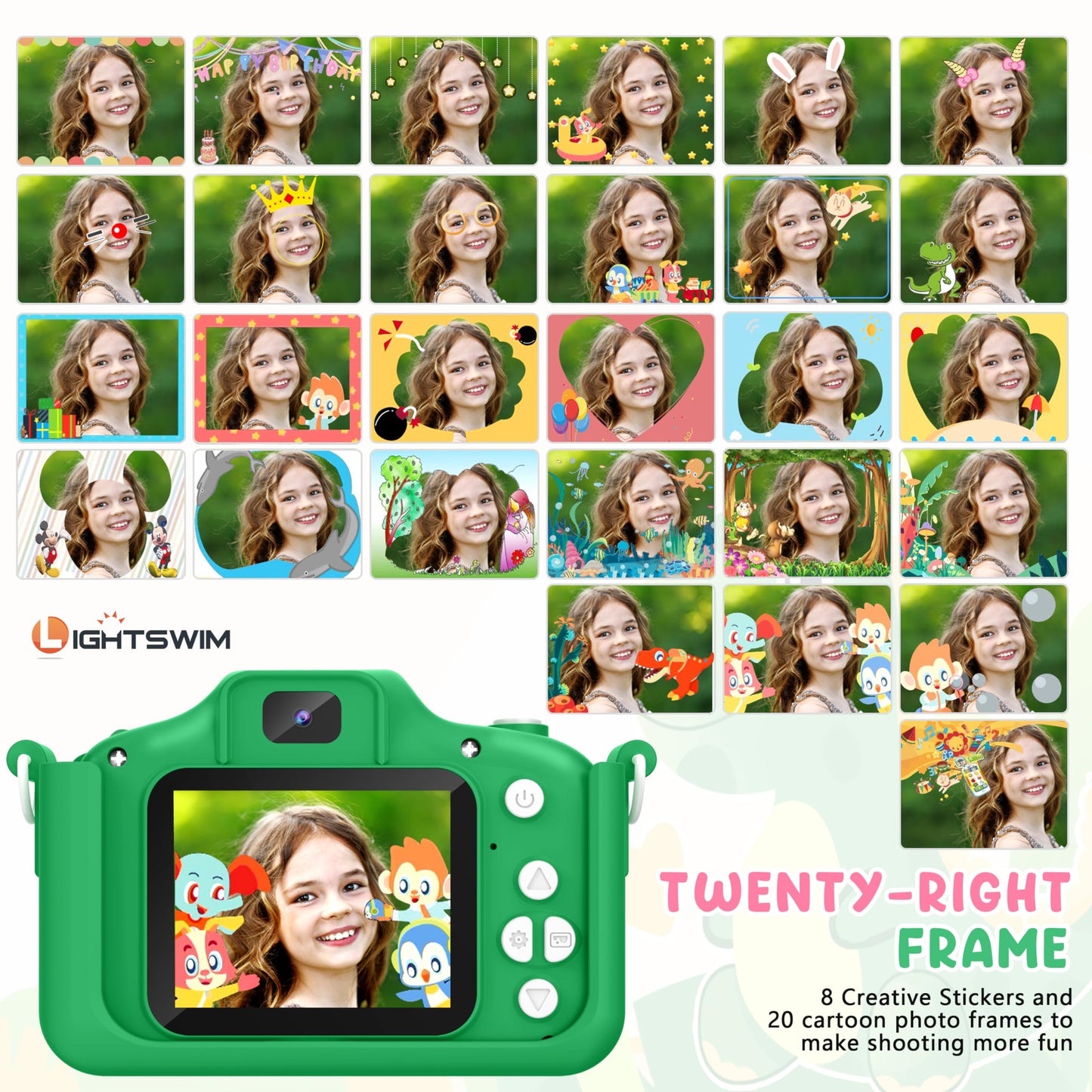 HD dinosaur camera toy, high-resolution video recording, rechargeable and portable - 32GB SD card included - back-to-school and birthday gift for kids aged 3-12.