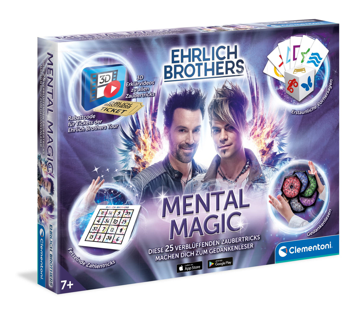 Clementoni Ehrlich Brothers Mental Magic - magic kit for kids aged 7 and up - includes magical instructions for amazing tricks and 3D tutorial videos 59182