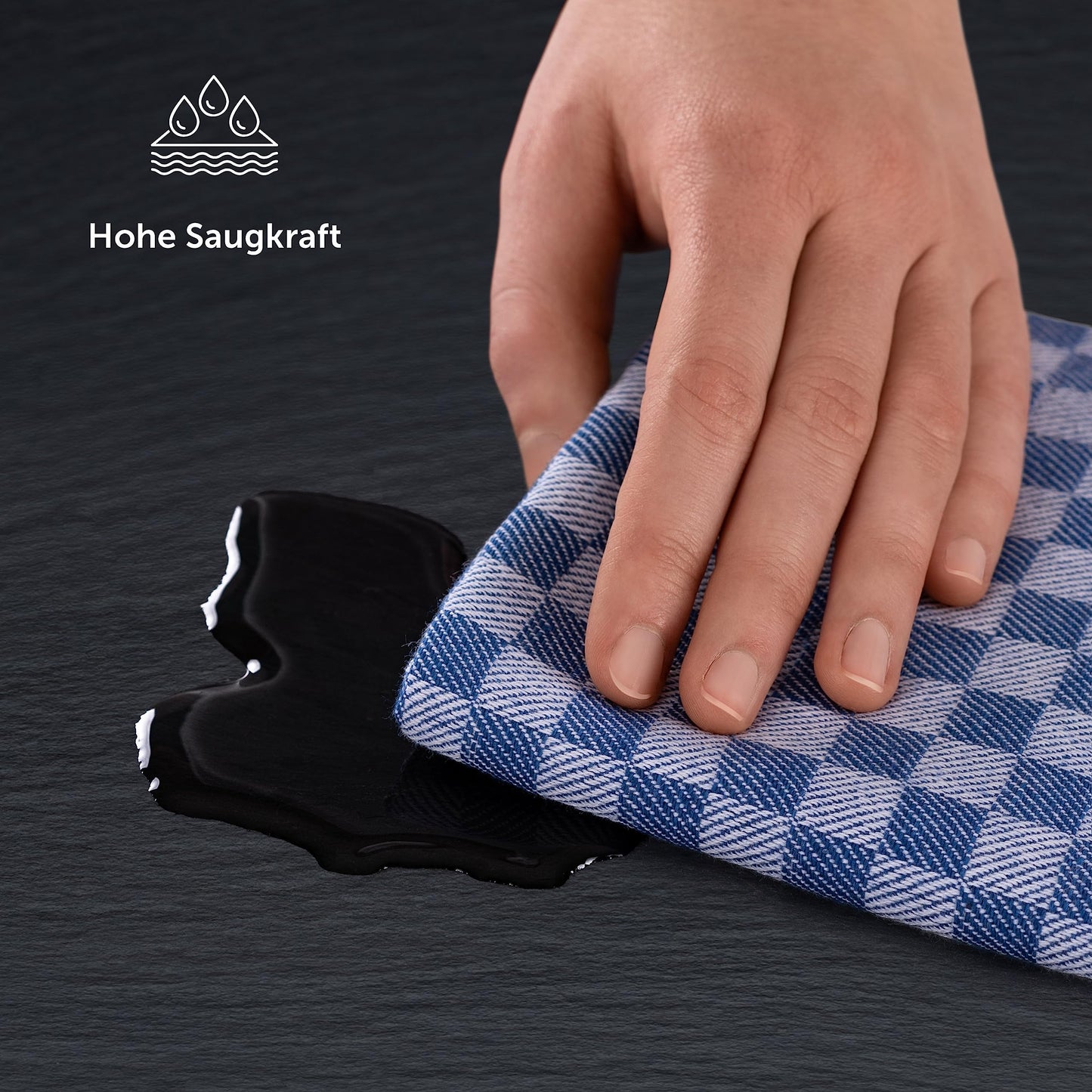 Blumtal Dish Towels Cotton 50x70 cm in a Set of 10 - Oeko-TEX certified Kitchen Towels - extremely absorbent Dish Towels - Kitchen towels washable at 95 °C - Dish Towels Red-White Checkered