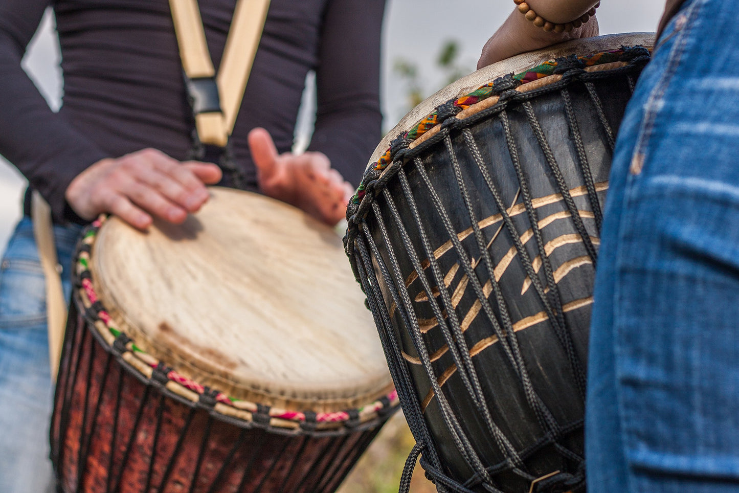 50cm professional Djembe drum Bongo drum bush drum percussion motif colorful pattern Africa style - (great instrument for ladies and teenagers good bass)