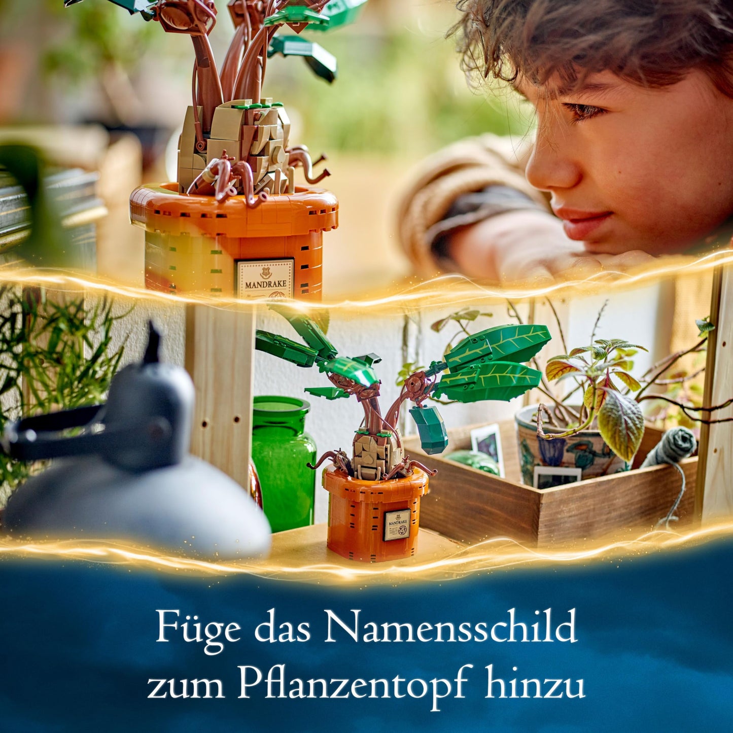 LEGO Harry Potter Mandrake Plant: Plant toy with pot, magical gift for girls, boys, and all fans, playset for imaginative kids, home decor 76433
