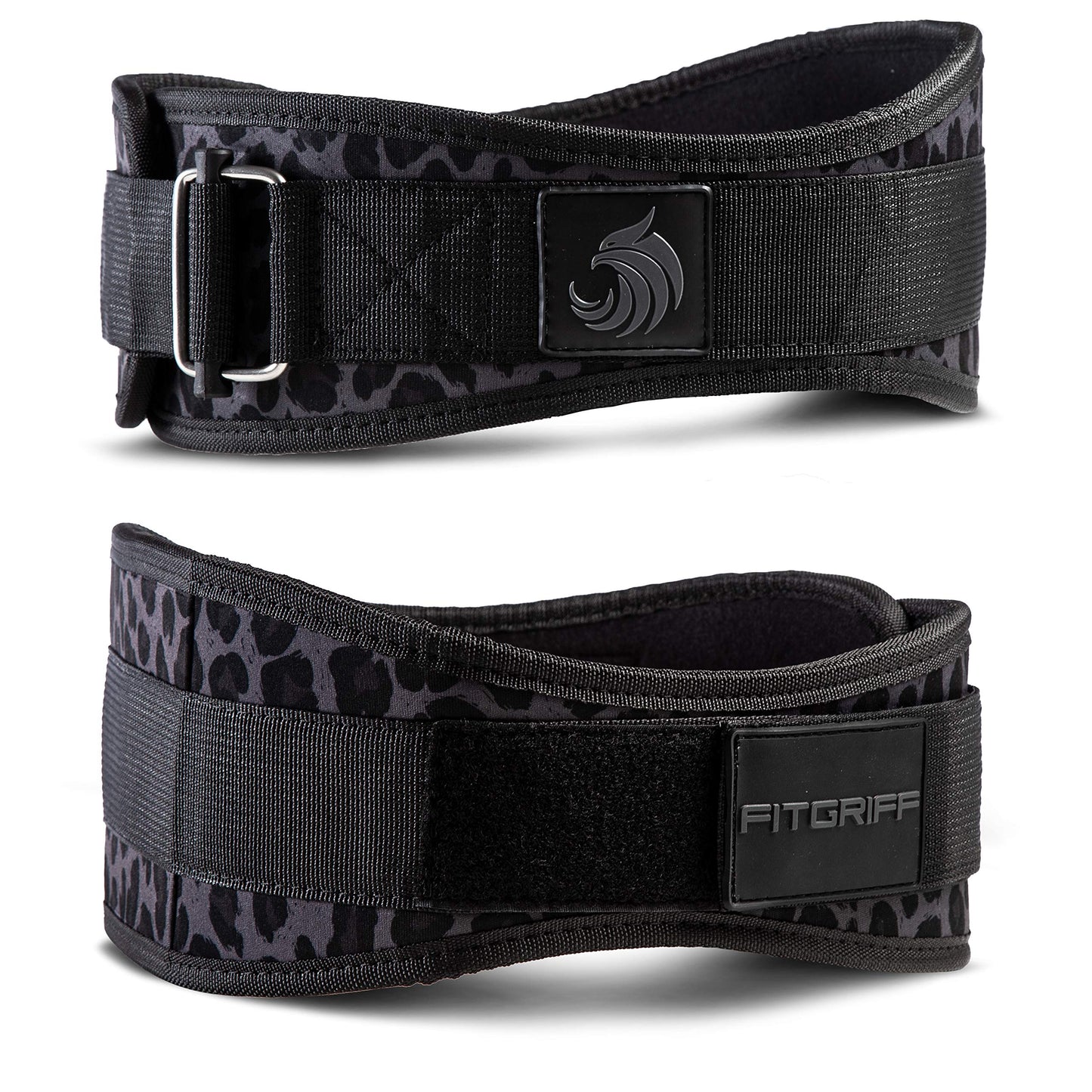 FITGRIFF® Weightlifting Belt V2 - Weightlifter Belt for Men and Women - Bodybuilding, Strength Training, Crossfit Training - Training Belt, Weightlifting Belt, Gym Workout (Leopard, M)