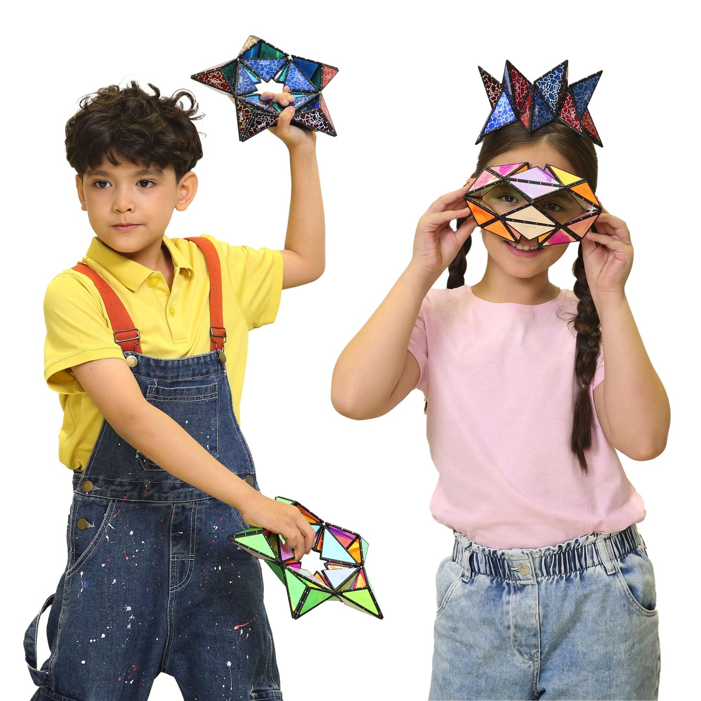 TOSY Magnet Pyramid - 1 cube transforms into 1 billion shapes, 243 magnets, glowing, spinner accessories, puzzle toy, Easter/Valentine's/Birthday gift, Set 1 Stone 1 Glow