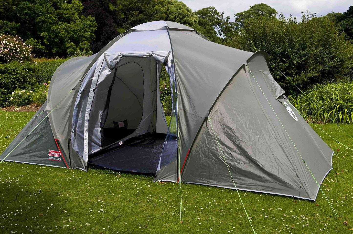 Coleman tent Ridgeline 4/6 Plus, 4/6 person tent, 4/6 person Vis-A-Vis tunnel tent, camping tent, dome tent with sun canopy, Waterproof HH 3,000mm.