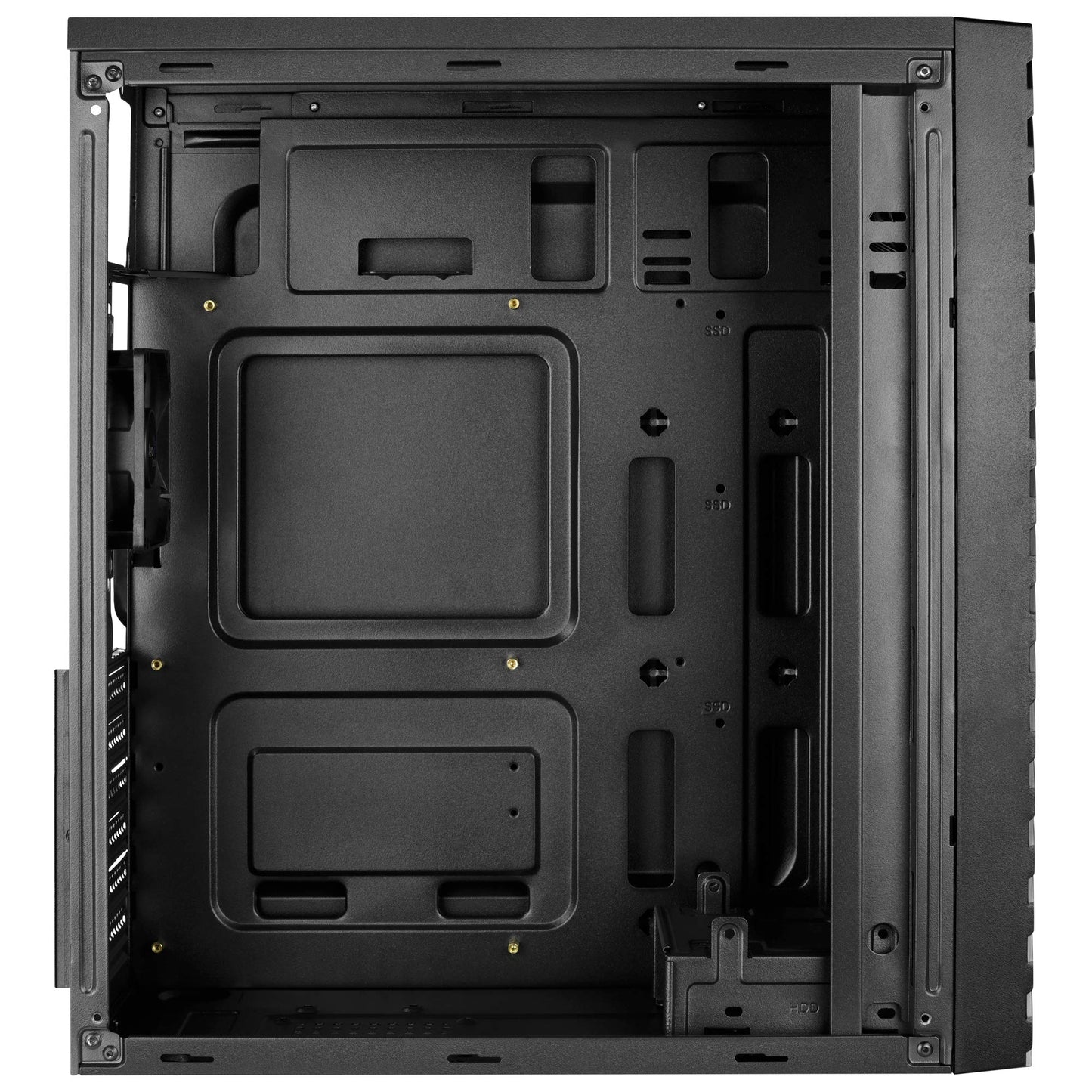 Aerocool Streak PC Gaming Case, Mid-Tower, ATX, RGB, 18 Lighting modes, Full Window, Ideal for First Time and Experienced gamers , Black