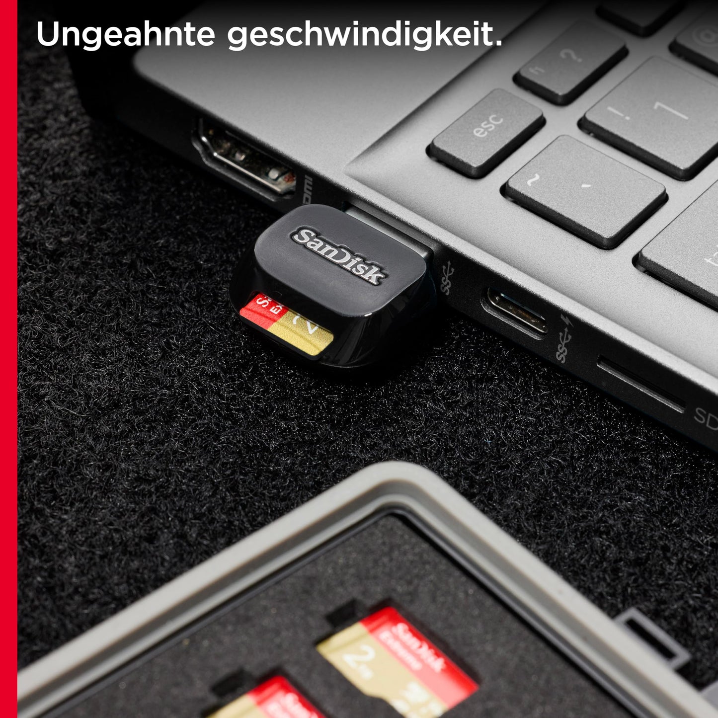 SanDisk Extreme microSDXC UHS-I Memory Card 2TB + SD Adapter, (For smartphones, action cameras, or drones, transfer speeds up to 240 MB/s, 4K UHD) RescuePRO Deluxe, UHS-I, U3, V30