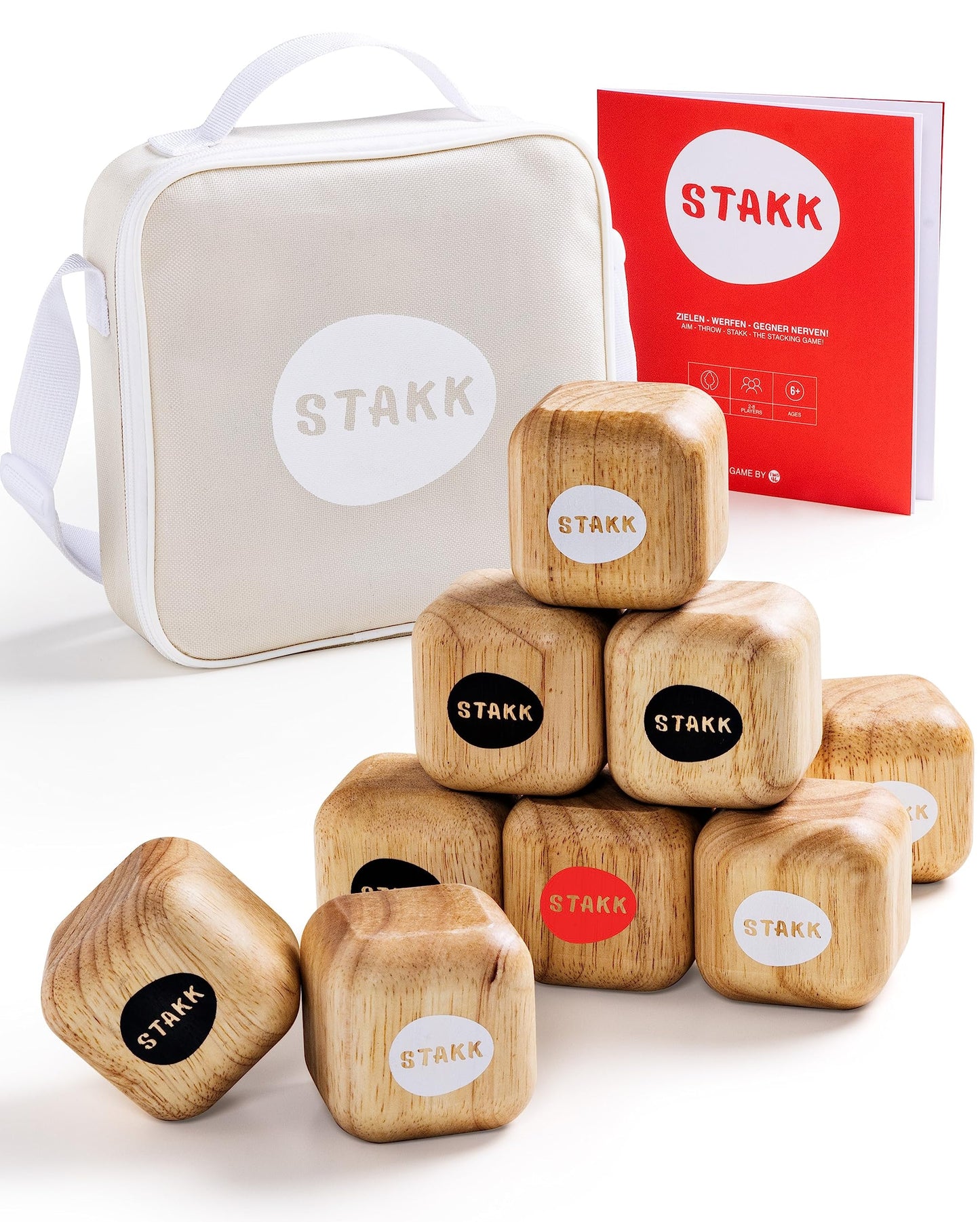 STAKK | The new outdoor throwing game for kids & adults | Bocce-boule with a modern twist | Exciting garden and beach game for young & old | Invented in Germany