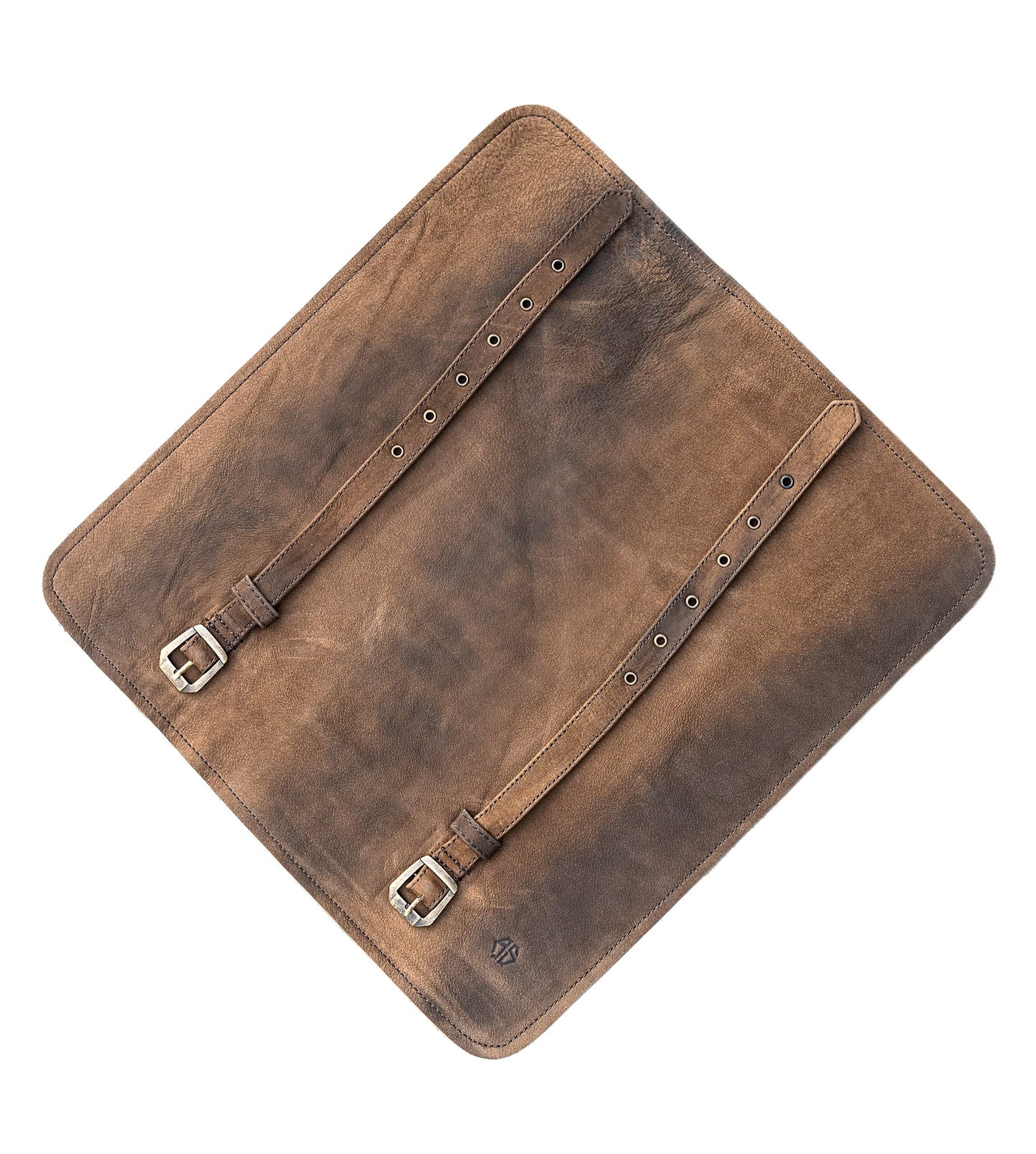 Angus Stoke Chef Knife Roll Leather - Genuine Leather Chef Knife Bag Large - Knife Bag Lockable - Chef Bag Sam (Dark Brown-Antique)