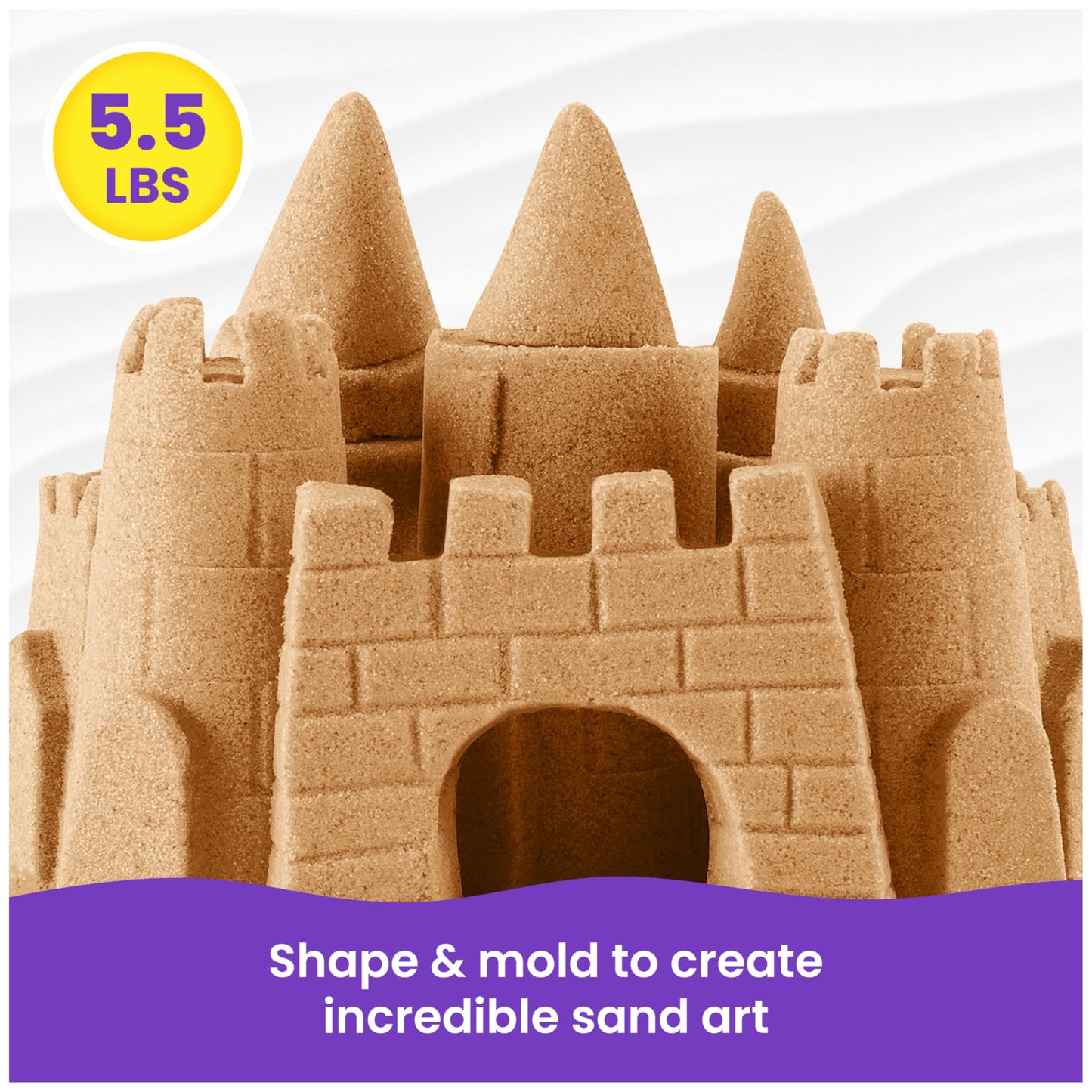 Kinetic Sand 2.5 kg - original magical kinetic sand from Sweden, natural brown, well-known from preschools, perfect for creative indoor sand play, for children ages 3 and up.