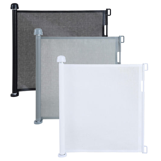 ESTEXO stair gate roller door guard stair gate stair grille door grille barrier roller extendable white