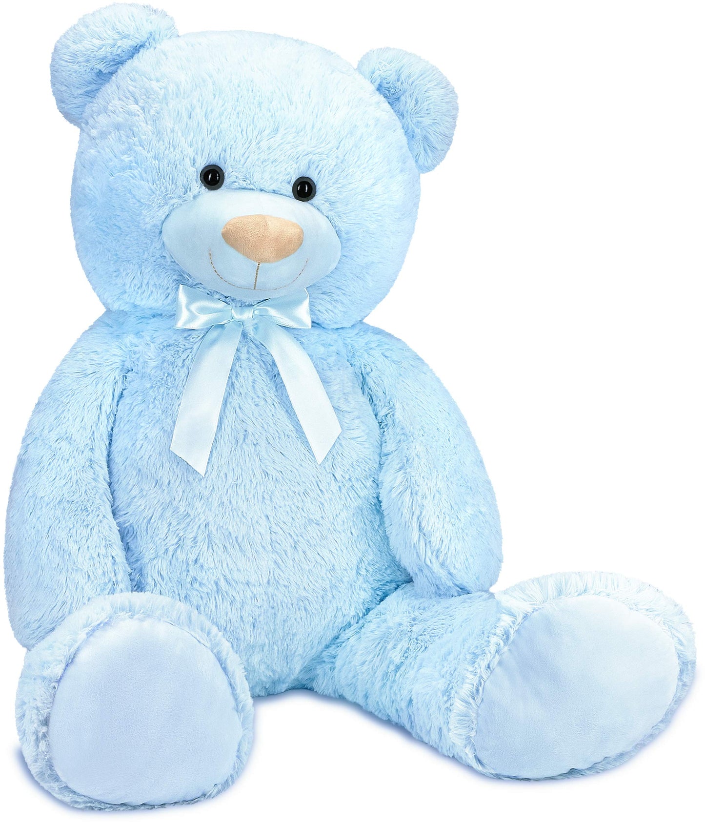 BRUBAKER XXL Teddy Bear 100 cm - Light Blue - Plush Toy Stuffed Animal Cuddly Toy Blue