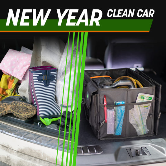 Drive Auto Products, Car Organizer - Trunk Organizer - Trunk Bag with Straps - Handy Car Foldable Box - Sturdy Bag with Multiple Compartments.