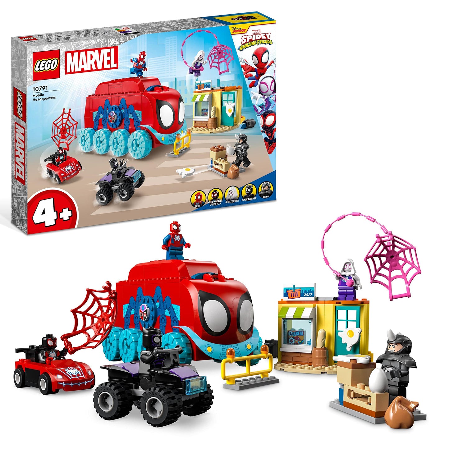 LEGO Marvel Spidey and His Super Friends The headquarters of Spidey's team & Marvel Spidey Team Truck, Toy