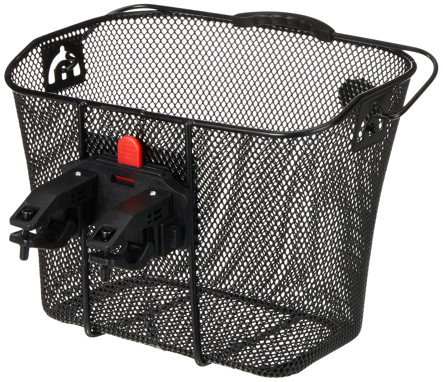 Fischer E-Bike handlebar basket with quick attachment, specifically designed for E-Bikes, carrying capacity of 5kg, suitable for all common displays with a width of 9 cm, including Bosch displays, black.