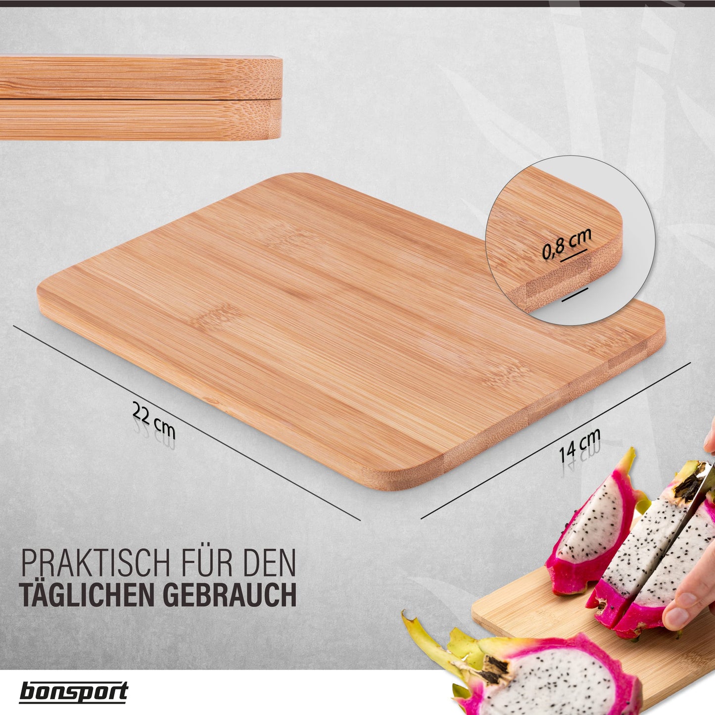 12 piece bamboo wood breakfast board set - 22x14x0.8cm wooden board set board breakfast board wood board