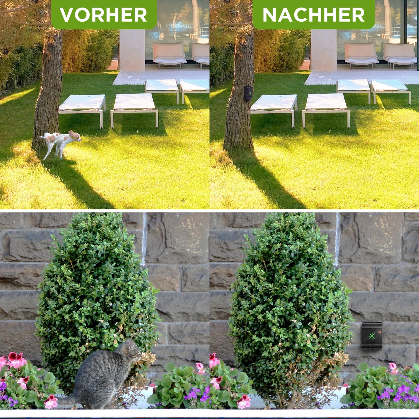 ISOTRONIC mobile dog and cat repellent with ultrasound | for barn, garden, car, and garage | high-pitched tones, variable frequency to prevent habituation - 3 pieces