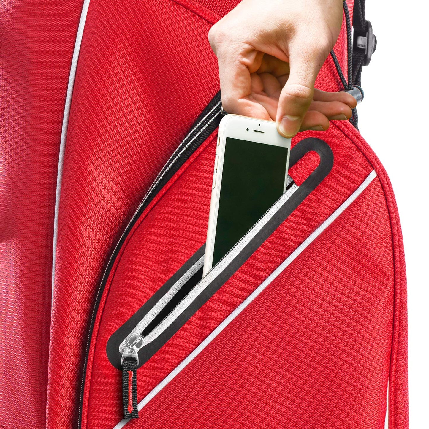 Izzo Ultra Lite Cartbag, Adult Unisex, Ultra Lite Cart Bag - Red, red, 10.5"