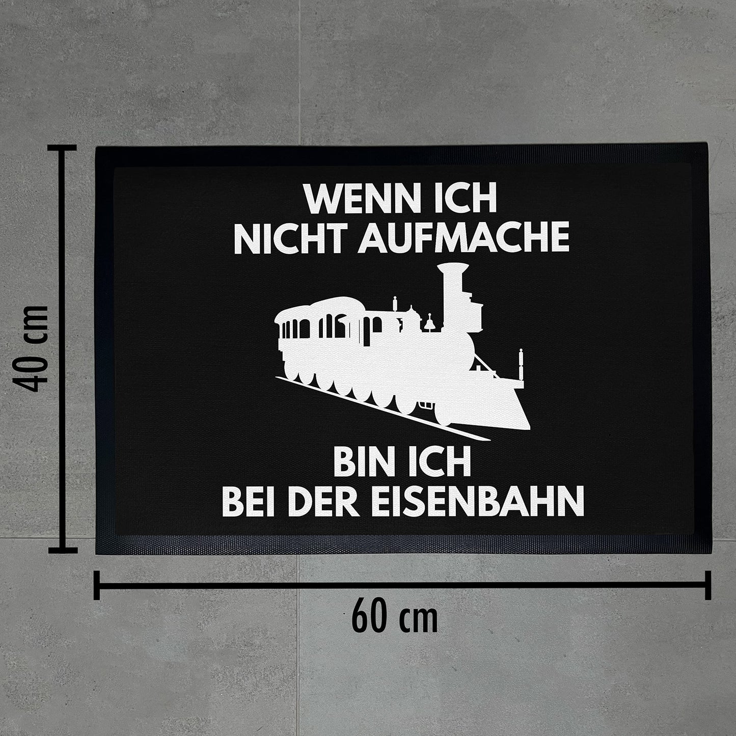Trendation - Model Railway Doormat Gift for Train Enthusiasts Funny Quote Men's Doormat 60x40 cm