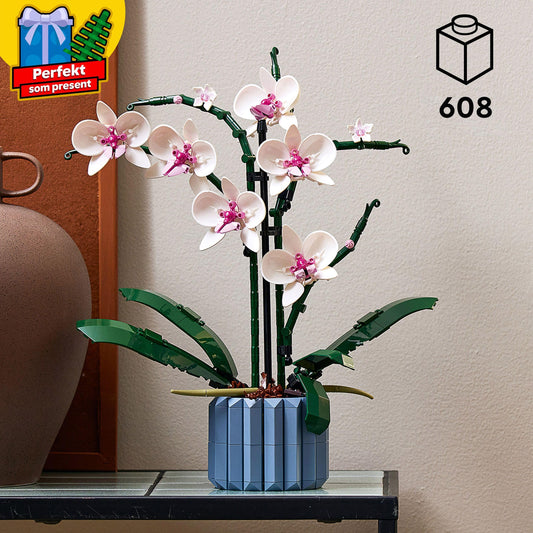 LEGO Botanicals Orchid - Artificial plant set with white and pink flowers - Model building kit for adults - Home and room decor - Botanical collection - Gifts for women and men 10311