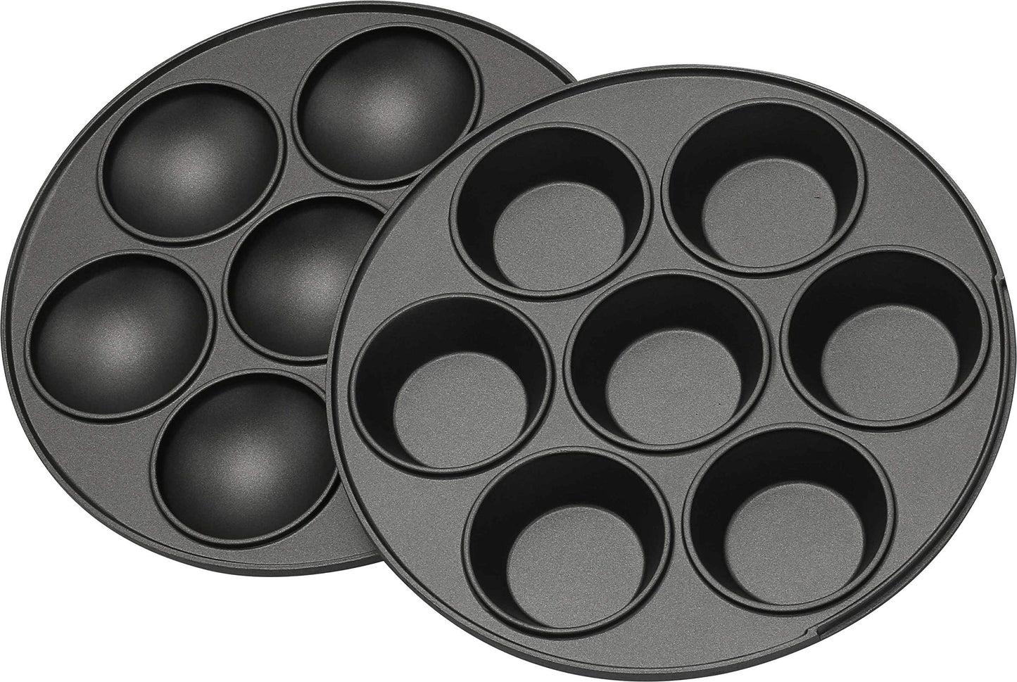 Melissa 16250072 3in1 Donut, Muffin, and Popcake Maker with 3 interchangeable baking plates, Red Metallic