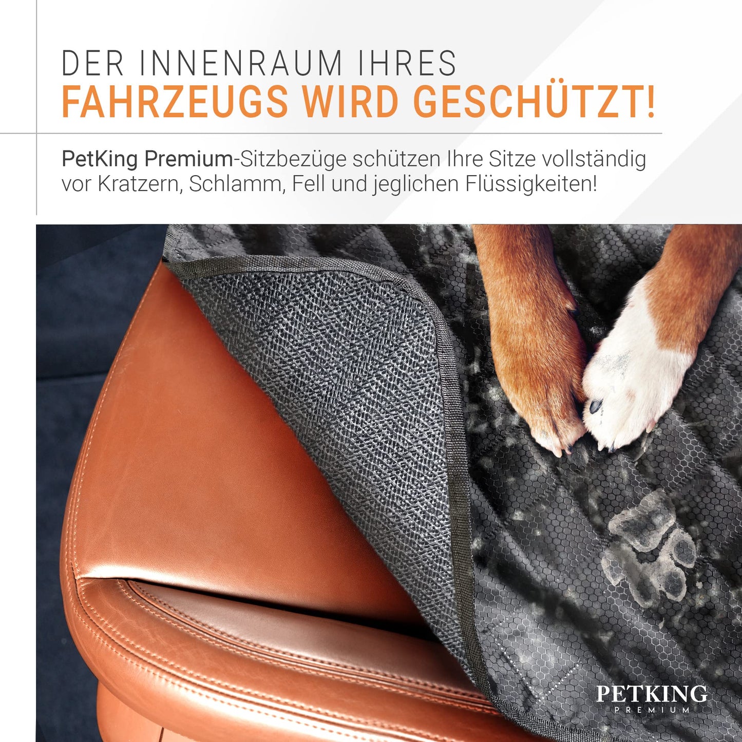 PetKing Premium Dog Car Seat Cover Waterproof Backseat Dog Blanket Rear Bench Car Seat Protector Car Backseat Cover Car Seat Protector Car Protection Cover Rear Seat