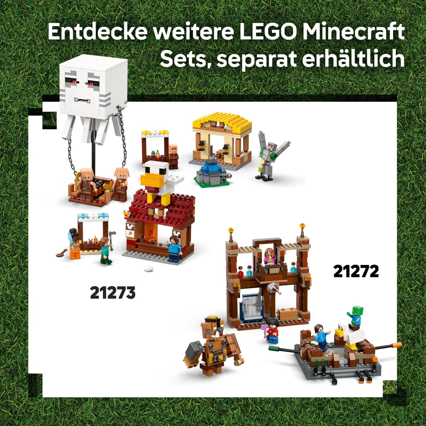 LEGO Minecraft Forest House with Boxing Ring - Interactive gaming toy - Baby-Zombie, Steve, Garret, and Henry minifigures - Gamer gift for boys, girls, and video game fans ages 10 and up - 21272